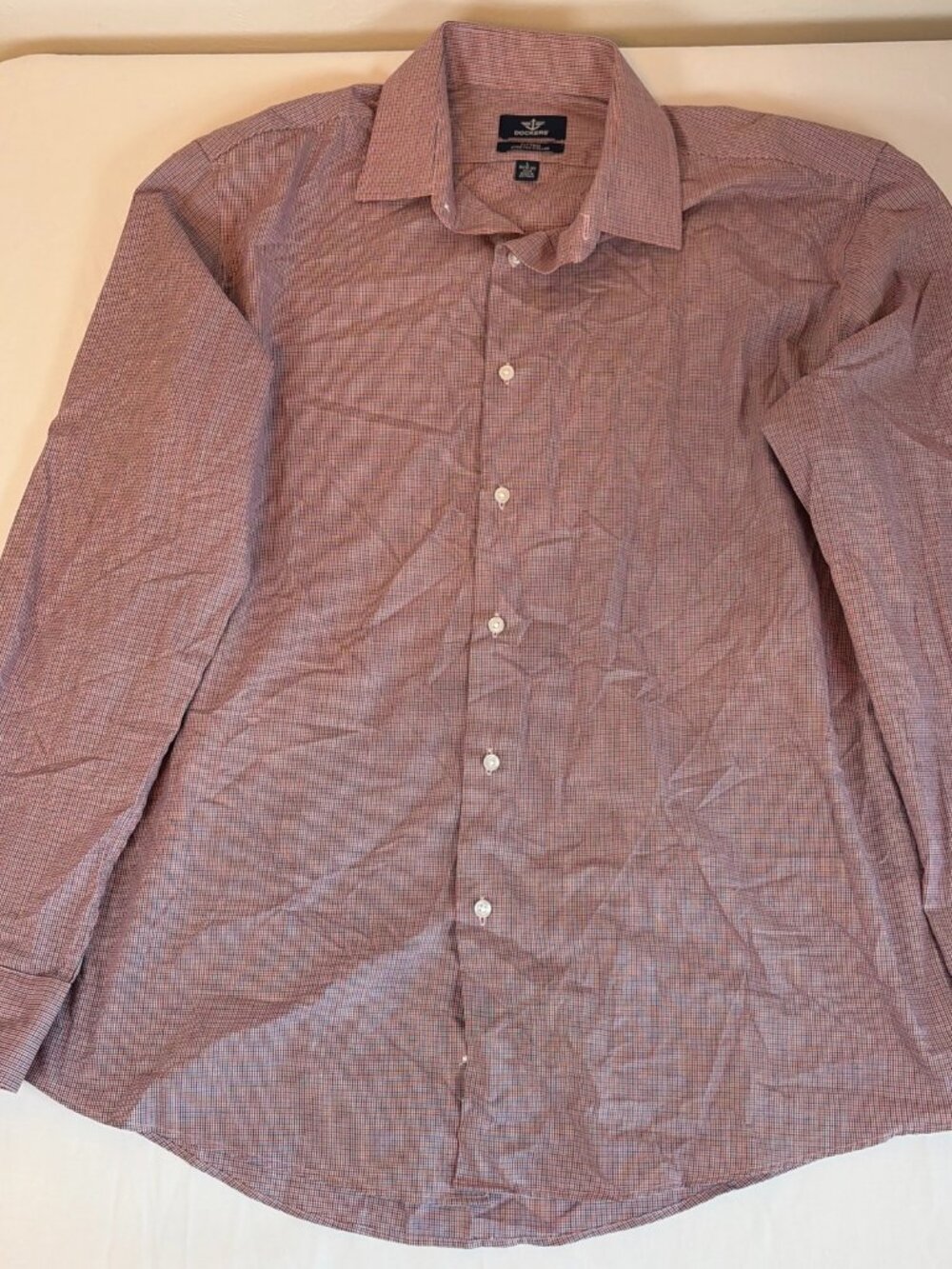 Dockers Fitted Stretch Collar Dress Shirt Men's L Red